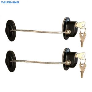 2 Pieces Refrigerator Door Lock Strong Adhesive Freezer Door Lock File Drawer Lock Child Safety Cupboard Lock with Key