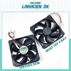 Quạt Tản Nhiệt 12V Sunon kích thước 12x12x2.5cm quạt 4 dây điều tốc làm quạt cho máy tính thủy sinh siêu êm