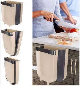 Expandable Kitchen Cabinet Trash Bin Hanging Trashcan Wall Mounted Garbage Bin with Trash Bag Holder-ASIANMART