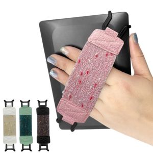 AKZDXE PU Leather Tablet Hand Strap Glittery Elastic Finger Grip Holder Universal Anti Drop EReader Holder for Kindle/Kobo/Voyaga/Lenovo/Sony 6-8" E-Book Tablet