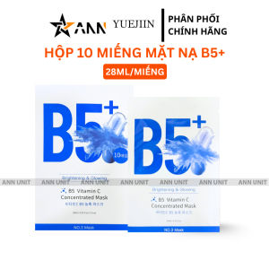 Hộp 10 Miếng Mặt Nạ Phục Hồi B5+ Vitamin C Concentrated Mask 28ml/Miếng Màu Xanh - Mặt Nạ Yuejiin Chính Hãng - Ann Unit