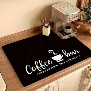 Yo-Fun Diatom mud coffee machine mat tableware absorbent quick drying anti slip soft cushion kitchen countertop wear-resistant dirt resistant and easy to maintain