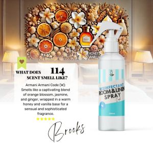 My Home 114 CODE Premium Room and Linen Disinfectant Spray Paraben Free Car Bathroom Home Freshener