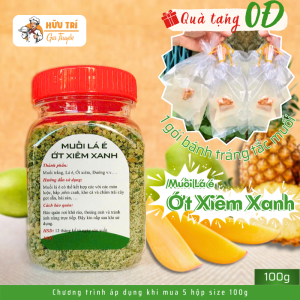 100g Muối Lá É Ớt Xiêm Xanh Hữu Trí Chấm Gà Hải Sản