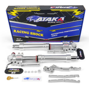 ATAKA โช้คหน้าแบบปรับตั้ง-หัวกลับ-ถุงลมจริง-ปรับตั้งจริง-NMAX V1 V2 Modified front fork inverted real airbag adjustable