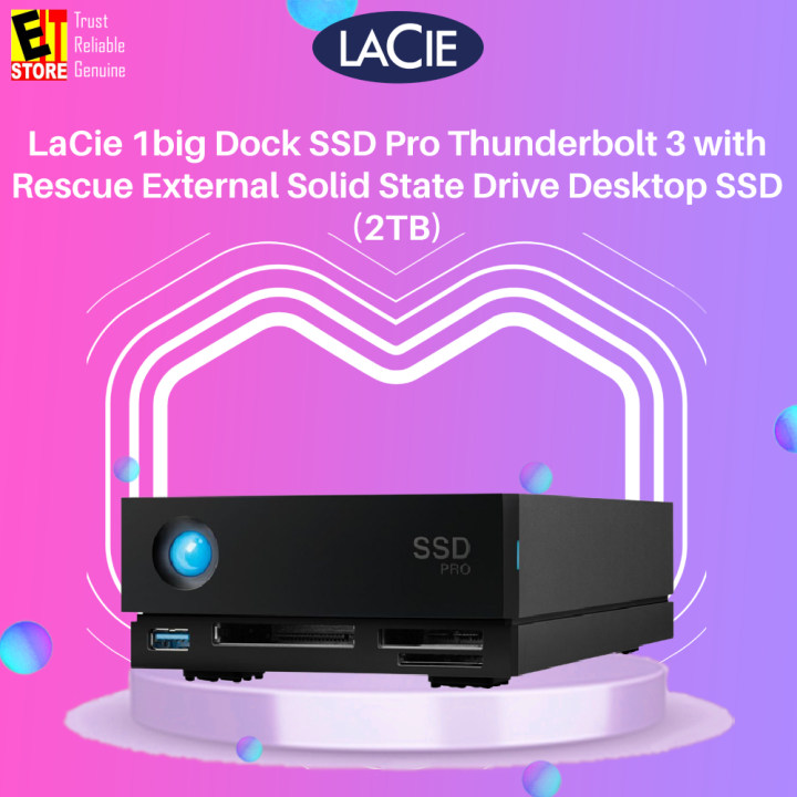 Lacie (2TB/4TB) 1big Dock SSD Pro Thunderbolt 3 with Rescue ...