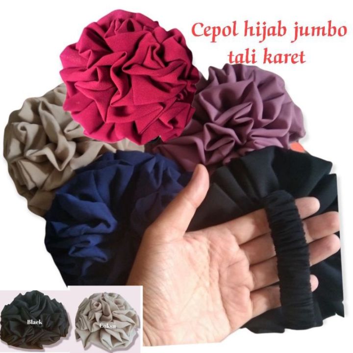 Scrunchie Jumbo Cepol Hijab Ikat Rambut Scrunchi Scrunci Cepol Anti Pusing Cepol Hijab Cepol 