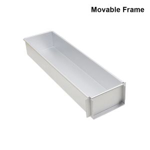 NEXASHOP 1Pcs Aluminum Alloy Tiramisu Cake Mold Rectangle Silver Baking Mould Durable Active/Fixed Type Baking Tools Bread Brownie Cake