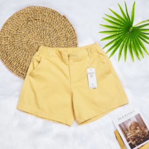 Quần Sọt Kaki Nữ Lưng Thun Nút Gài Có Nhiều Màu