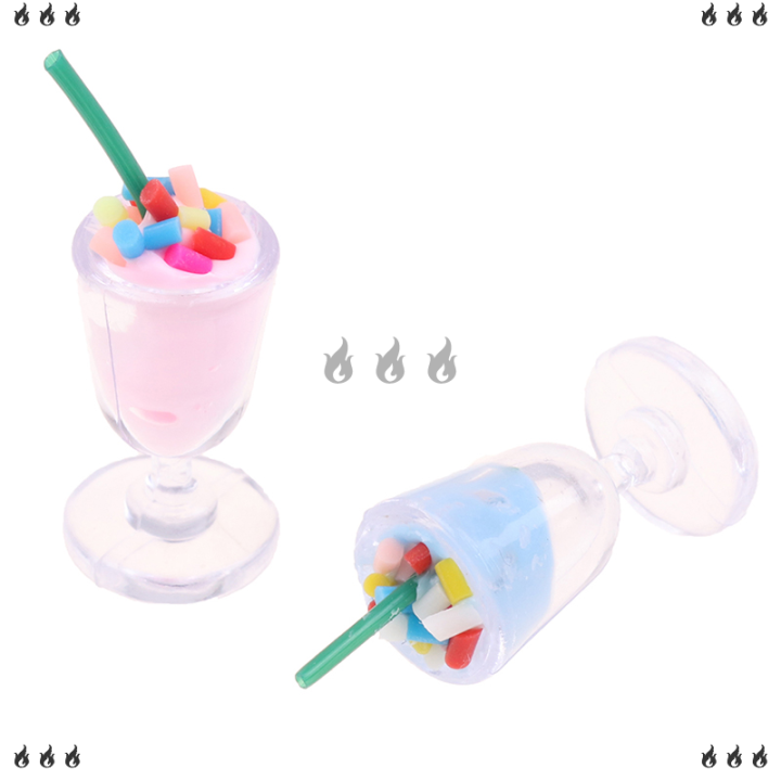 🔥🔥🔥 4pcs 1:12 dollhouse Miniature Ice Cream CUP Candy JUICE CUP KITCHEN ...
