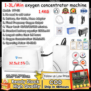 2Days⭐Local Delivery⭐VARON NT-02 Pulse Flow Portable Oxygen Concentrator1-5L/min adjustable93%±3% concentration suit for home outdoor use long lasting 6400mAh replaceable battery can run for 3-4 hours intelligent alarm system👍CE certified genuine👍