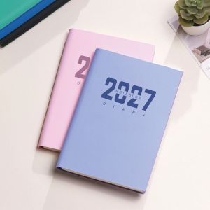 OWMXZL A5 Sổ Lịch Năm 2027 PU có vân Lời Nhắc Nhở Từ Người Lập Kế Hoạch Sổ Lịch Sự Di động Danh sách việc cần làm Sổ tay lập kế hoạch Vật tư văn phòng