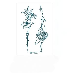 NO4 PANDA Legs Arm Waterless Henna Tattoo Stickers Mehndi Stickers Lace Fake Tattoo Henna Tattoo Decals Creative Waterproof Body Art Sticker Women/Lady