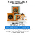 Bacha Coffee | 1910 Fine Flavoured, 100% Arabica Beans, Medium Roast, x12 Individually Wrapped Single Serve Filter Bags. 