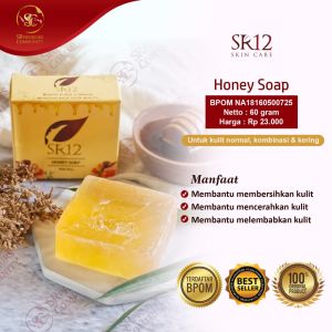 SR12 HONEY HERBAL SOAP / SABUN MUKA MADU HERBAL / SABUN KULIT WAJAH KERING BPOM MELEMBUTKAN DAN MELEMBABKAN KULIT SENSITIF