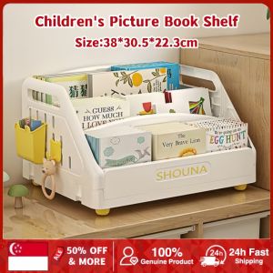 Childrens bookshelf storage rack floor-standing baby picture book organizer