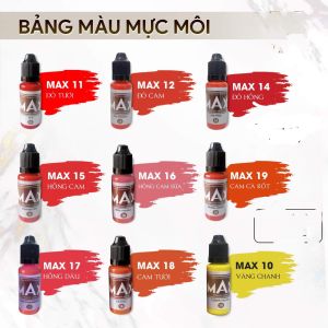 Mực MAX phun Mày Mí Môi Siêu Bám Mực Bong Đậm Bám Màu Tốt 90-95%