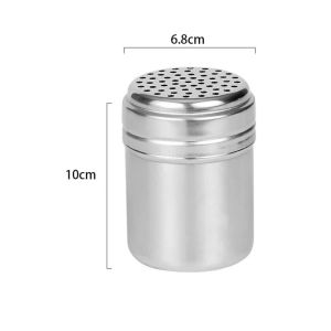 LYMEDIA Spice Jar Seasoning Jar Stainless Steel Multi-purpose Spice Pepper Shaker Kitchen Gadgets Salt Sugar Bottle
