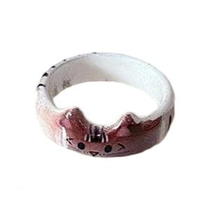 Handmade Cartoon Cats Ring Animal Themed Finger Jewelry Accessory for Women and Fashion Enthusiasts New Year Gift