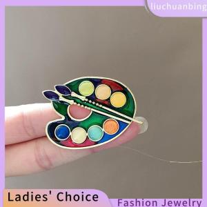 [COD] liuchuanbing Jewellery เข็มกลัดพาเลทเคลือบแฟชั่นสำหรับผู้หญิงเสื้อโค้ทเครื่องประดับของขวัญเครื่องประดับ