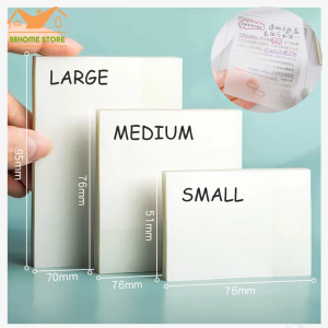 [ 88 HomeStore] 5 Miếng Dán Giấy Ghi Chú Trong Suốt Với Miếng Dán Vết Xước Giấy Dán Giấy Ghi Chú Đơn Giản Và Giá Trị Cao Cho Văn Phòng Phẩm Học Sinh