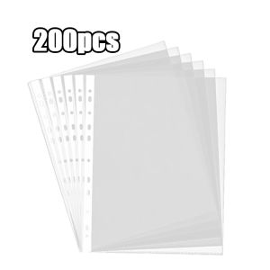 200Pcs A4 Clear Sheet Protector for Arch File Ring Binder