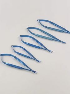 Kéo cắt giác mạc siêu nhỏ Castroviejo Titanium MEDGREAT 12cm-18cm dụng cụ nhãn khoa