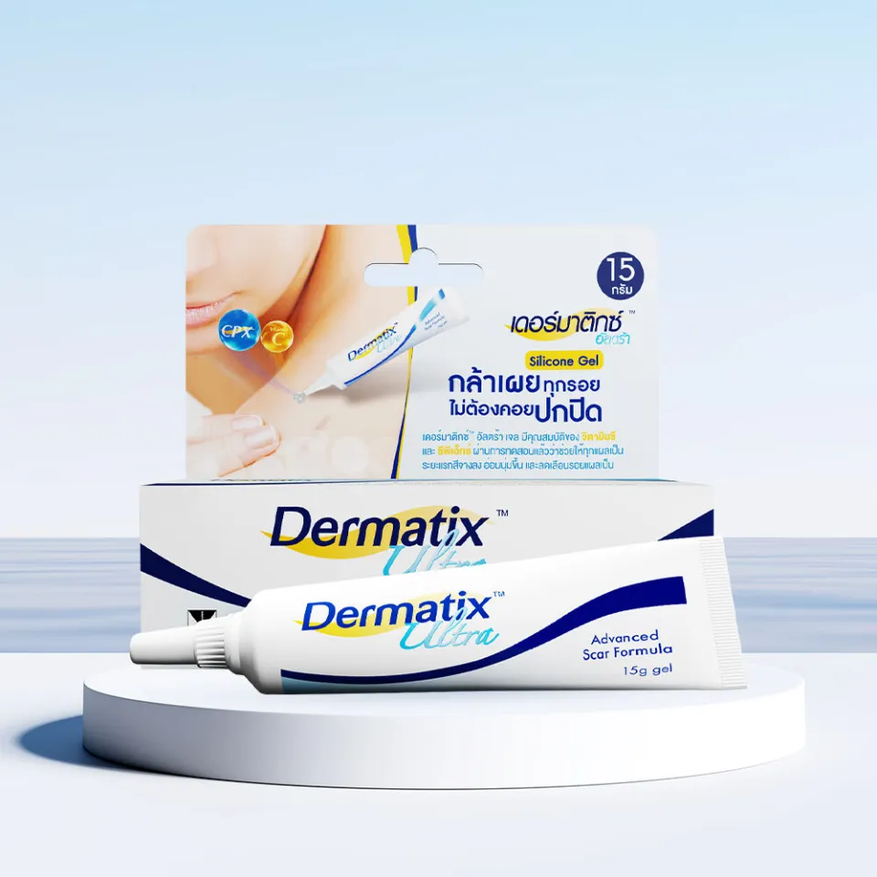 Dermatix Ultra Gel 15g เดอร์มาติกซ์ ผลิตภัณฑ์ลดเลือนรอยแผลเป็น