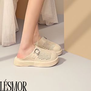 Breathable Hollow half cover Boat sandal shoes kasut perempuan