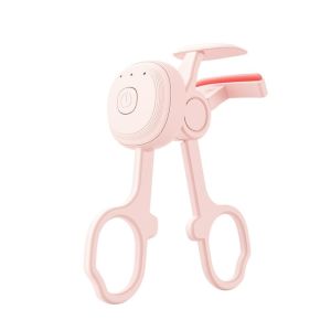 MICACOH Quick Heating Electric Eyelash Curler Long Lasting Soft Silicone Heated Lash Curler Fit Eyes Shape USB Rechargeable Lash Shaping Tool Daily Use