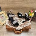 Dép Nữ Sandal Cao Gót Xoăn 10P Đế Gót Tròn Fullbox 8031-26. 