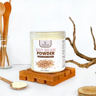ALAMEE Soy Milk Bean Powder PREMIUM Bubuk Susu Kacang Kedelai Murni Tinggi Protein Tanpa Gula 250gr