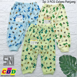 Salwa baby -  3 PCS Celana Panjang Bayi Baru Lahir SNI Usia 0-1 Tahun Motif Rusa