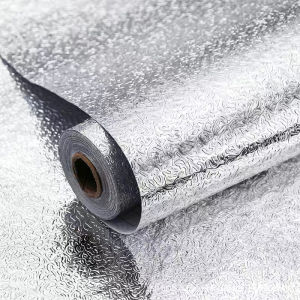 Kitchen Sticker Fireproof Cabinet Waterproof Oil-proof Cooktop Countertop Protective Film Self-adhesive Wallpaper