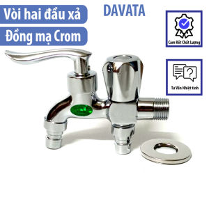 Vòi Xả 2 Đầu Xả NướcVòi Hồ Đôi 2 Đầu Ra Đồng Thau (REN PHI 21)