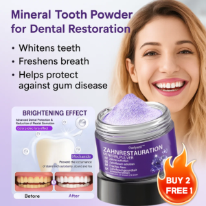 💖Periodontal Health Restoration Tooth Repair Purple Mineral Tooth Powder Tooth Cleaning Powder Yellowing and Whitening Teeth Fresh Breath紫矿修护牙粉
