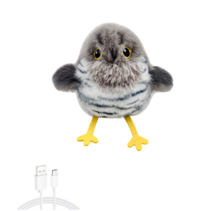 ART SUPPLIESX Kích hoạt cảm ứng Đồ chơi mèo chim bay Thông minh Điện Đồ chơi mèo chim hót tương tác Vui vẻ Tiếng hót sống động Đồ chơi thú cưng chim vỗ cánh Giải trí tự do cho mèo