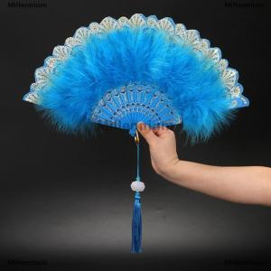 [COD] Millennium Lolita Lông Gấp Fan Nhật Bản Ngọt Ngào Cổ Tích Cô Gái Tối Gothic Tòa Nhảy Tay Fan Với Mặt Dây Chuyền Quà Tặng Đám Cưới Đảng Trang Trí