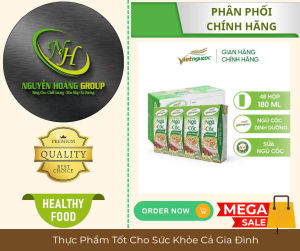 THÙNG 12 Lốc (48 Hộp) - Ngũ Cốc Dinh Dưỡng Việt Ngũ Cốc 180ml