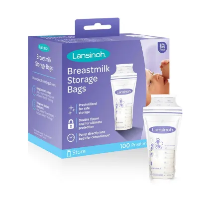 Lansinoh Breastmilk Storage Bags 100 Count (1 Pack of 100 Bags)