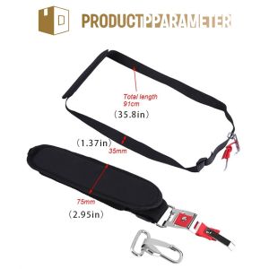 Adjustable Nylon Grass Trimmer Shoulder Strap Lawn Mower Belt Single Harness with Fasting Release Clip