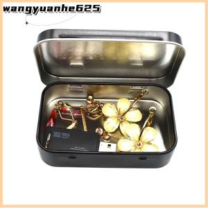 [WYH Store] 👗 Survival Kit Small Empty Metal Black Flip Storage Box Case For Key Candy