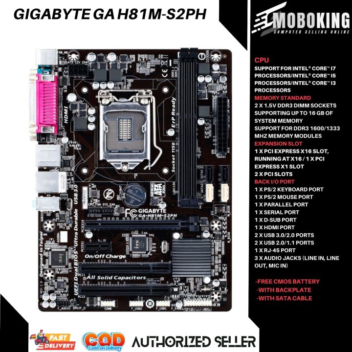 GIGABYTE GA H81MS2PH Desktop 4TH GEN Motherboard H81 Socket LGA 1150