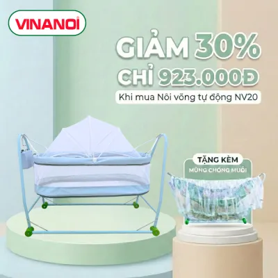 [FREESHIP MAX] Nôi Võng Tự Động Giá Rẻ Cho Bé VINANOI NV20X Dùng làm NÔI và VÕNG đưa tự động tiết kiệm chi phí dùng cho bé đến 5 tuổi