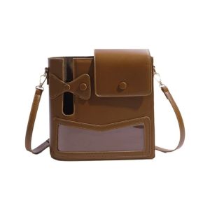 FANI Crossbody Water Bottle Storage Bag Large Capacity PU Leather Water Cup Carrier Multifunctional Adjustable Shoulder Strap Travel Cup Holder Outdoor