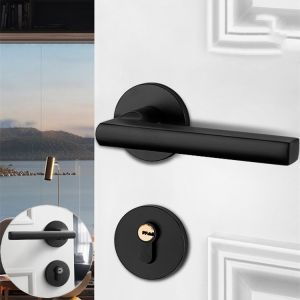Kunci Pintu Full Handle Set Gagang Pintu Lurus Black Doff Premium