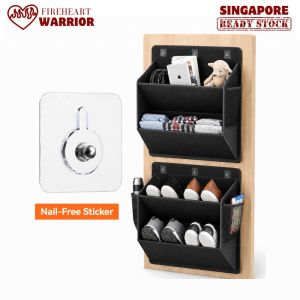 【Fireheart Warrior】 Wall-Mounted Shoe Organizer / Adhesive Fabric Storage Bag for Shoes RV and Home Accessories