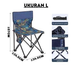 Kursi Lipat Outdoor Bangku Santai Camping Portable Folding Chair Multifungsi / Tempat Duduk Travelling Untuk Mancing Berkemah Pantai Berkualitas Super Kokoh - FR GALLERY