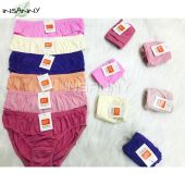 INSANNY SIX PCS PLAIN PANTY WOMENS UNDERWER 100% COTTON