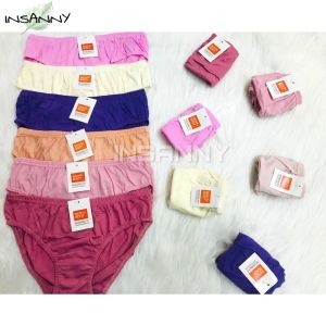 INSANNY SIX PCS PLAIN PANTY WOMENS UNDERWER 100% COTTON